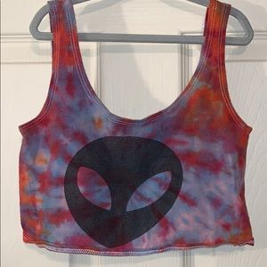 LA Hearts alien crop top